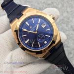 Perfect Replica Vacheron Constantin Overseas 42 MM Blue Dial Rose Gold Case Automatic Watch